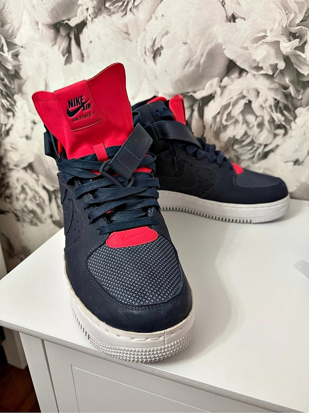 Nike Air Force 1 High Tech Craft 'Obsidian University Red' Sneakers